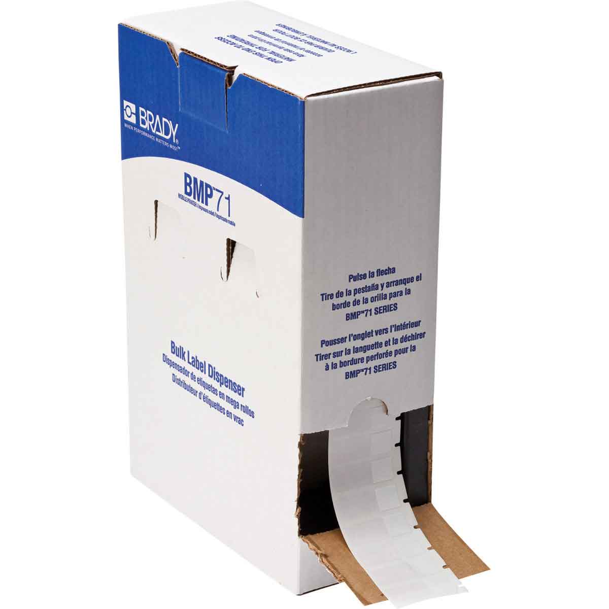 Self Laminating Vinyl Wrap Around Labels 1 5 in H x 0 5 in W WT  Clear RL 5000 BM 29 427