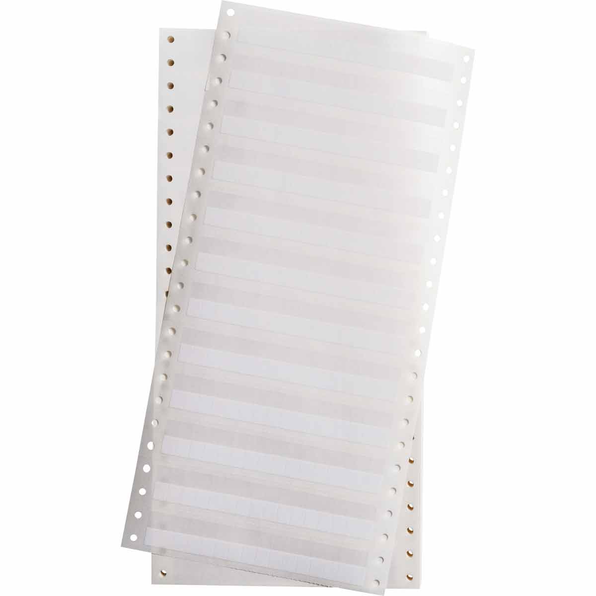 DATAB Self Laminating Vinyl Lbls 0 75 in H x 0 5 in W White  Clear 10000 PK DAT 139 292 10