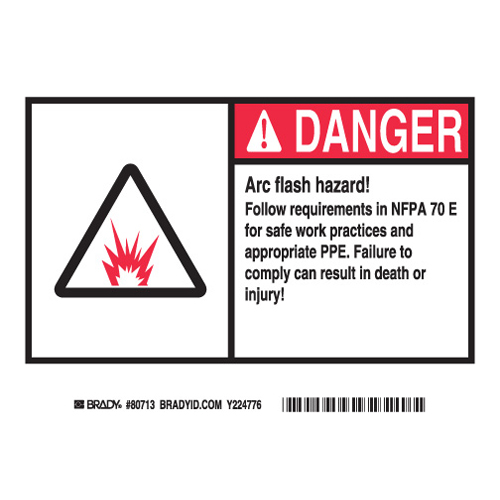 Arc Flash Danger Labels EL 3