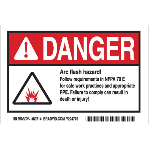 Arc Flash Danger Labels EL 4