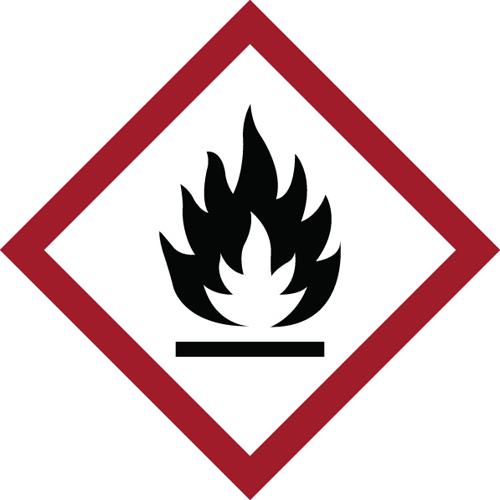 GHS Flammable Labels  Vinyl  5 8    Priced per card of 39 labels 118821