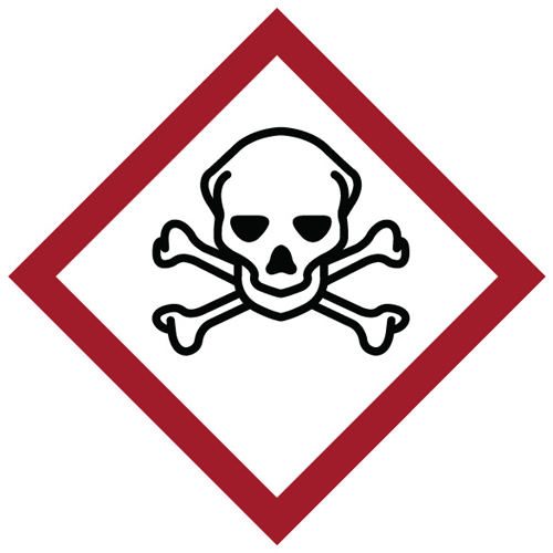 GHS Severe Toxic Labels  Vinyl  5 8    Priced per card of 39 labels 118845