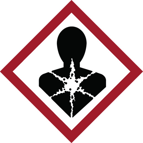 GHS Health Danger Labels  Vinyl  5 8    Priced per card of 39 labels 118851