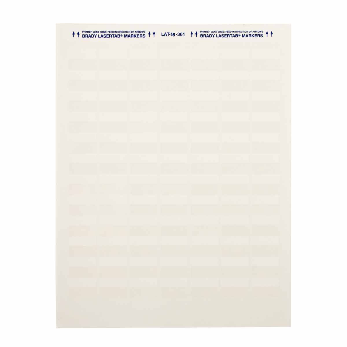 LaserTab Self Lam Polyester Lbls 0 75 in H x 1 in W White  Clear 12 PK LAT 16 361 1