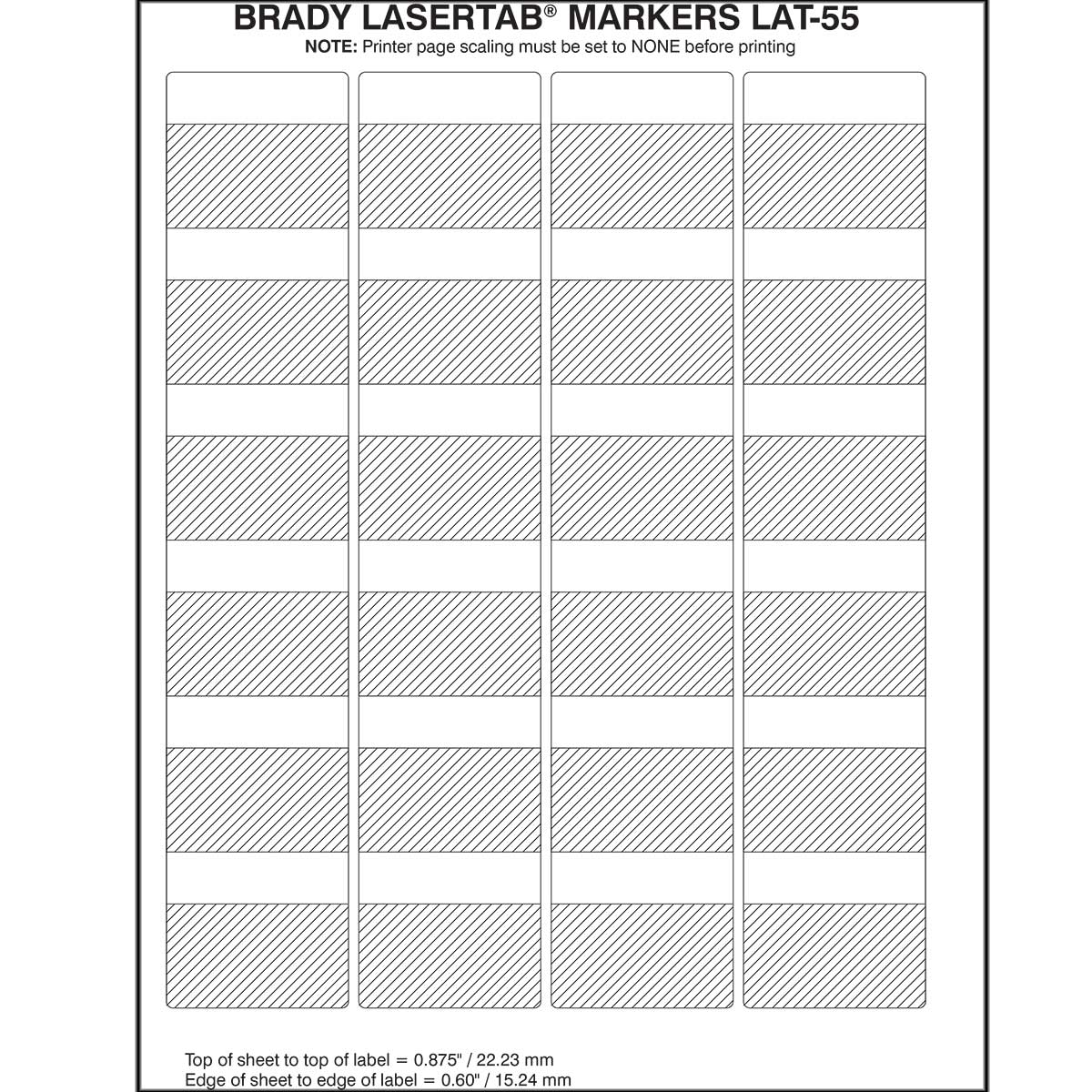 LaserTab Self Lam Polyester Lbls 1 5 in H x 1 75 in W White  Clear 42 PK LAT 55 361 1