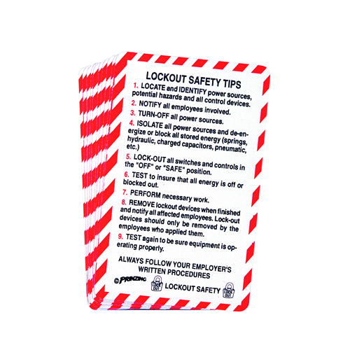 Lockout Safety Wallet Cards LOSC13