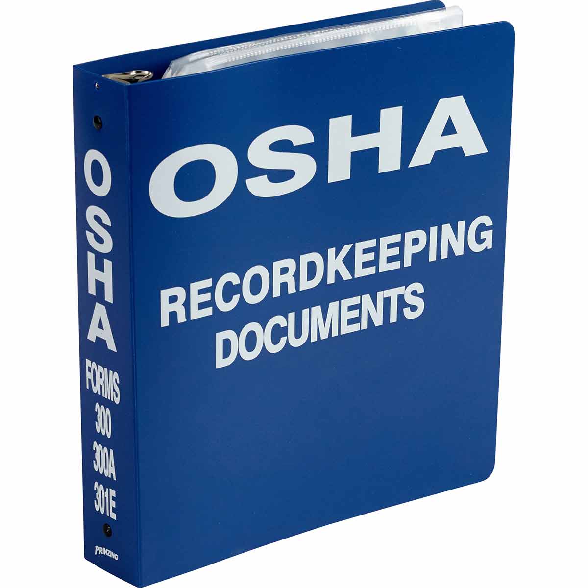 OSHA Record Keeping Binder  11  H x 2  D  White on Blue OR323E