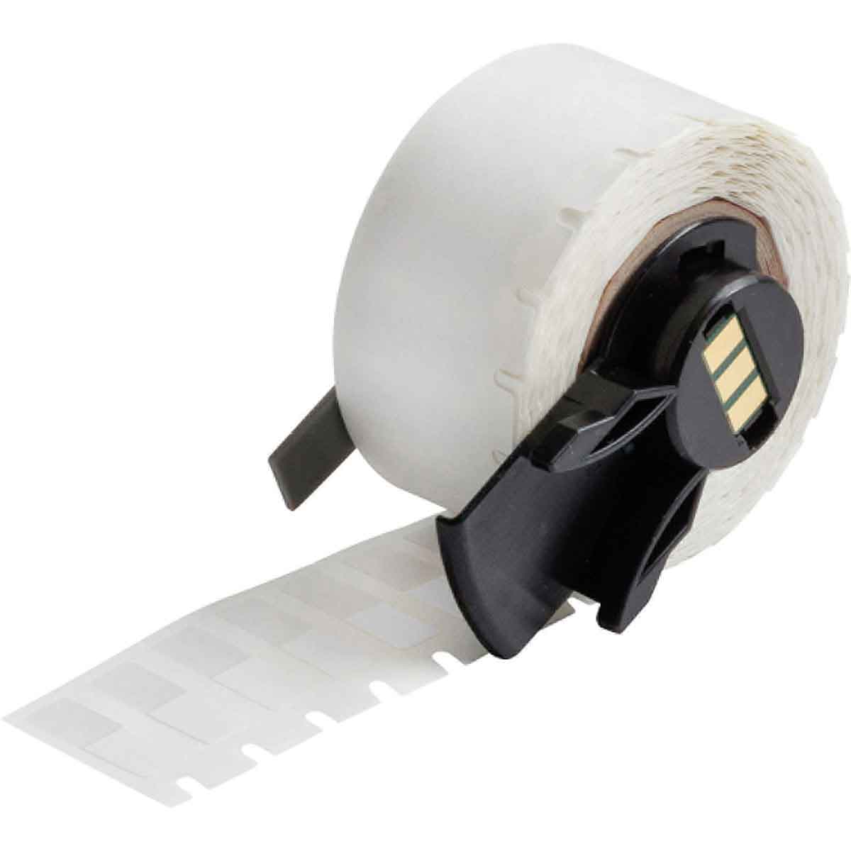 Self Laminating Vinyl Wrap Around Labels 0 75 in H x 0 25 in W WT  Clear RL 750 M6 10 427