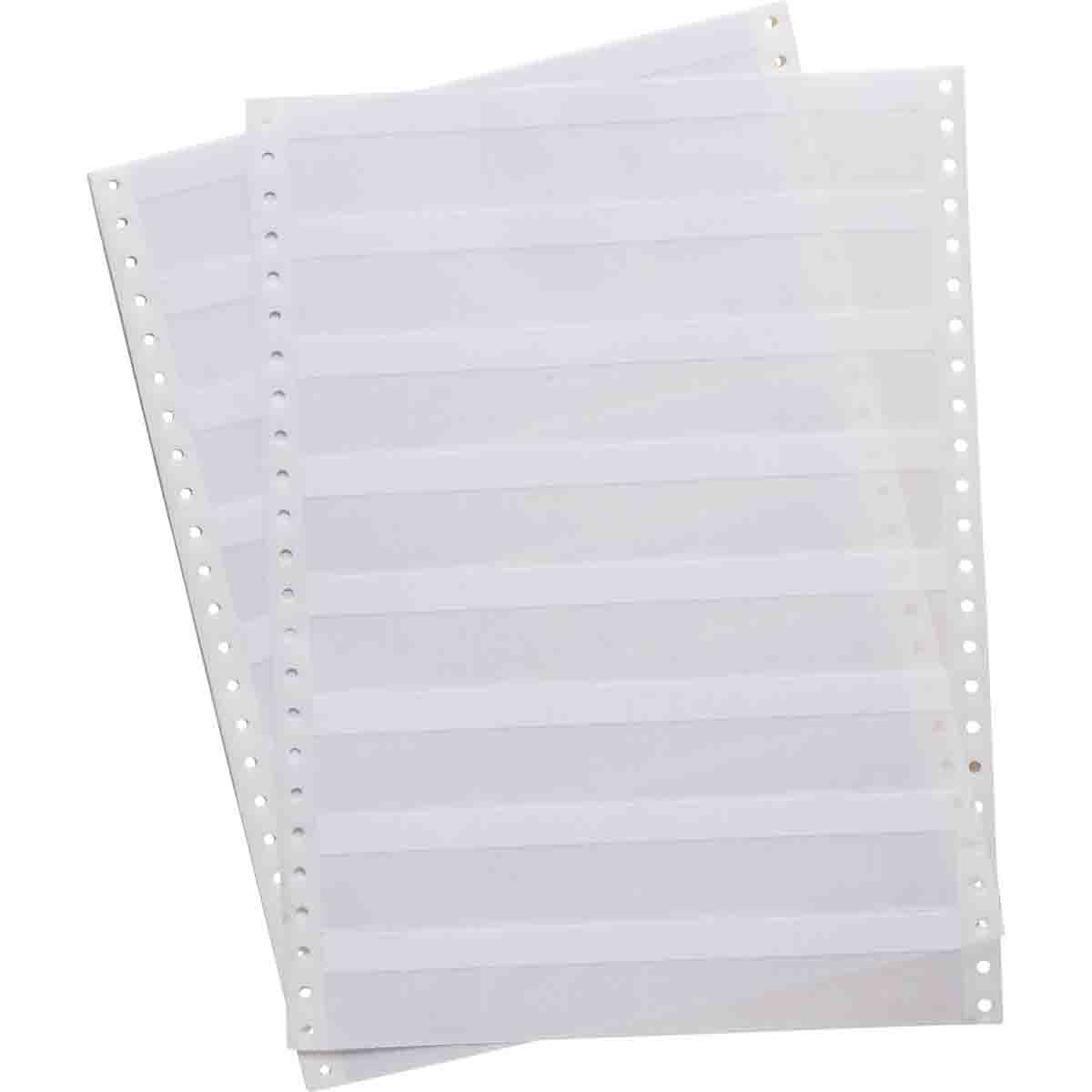 DATAB Self Laminating Vinyl Lbls 1 437 in H x 1 in W White  Clear 832 PK SLSH 1015
