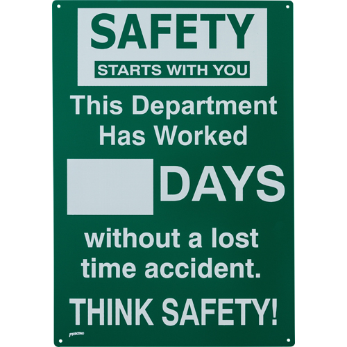 PRINZING SAFETY RECORD SIGN  DEPT SM793E