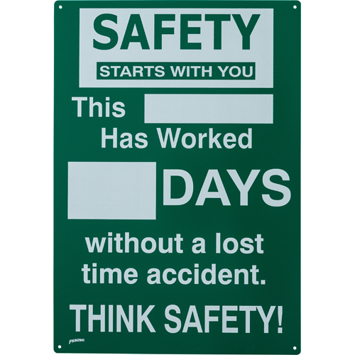PRINZING SAFETY RECORD SIGN BLANK SM795E