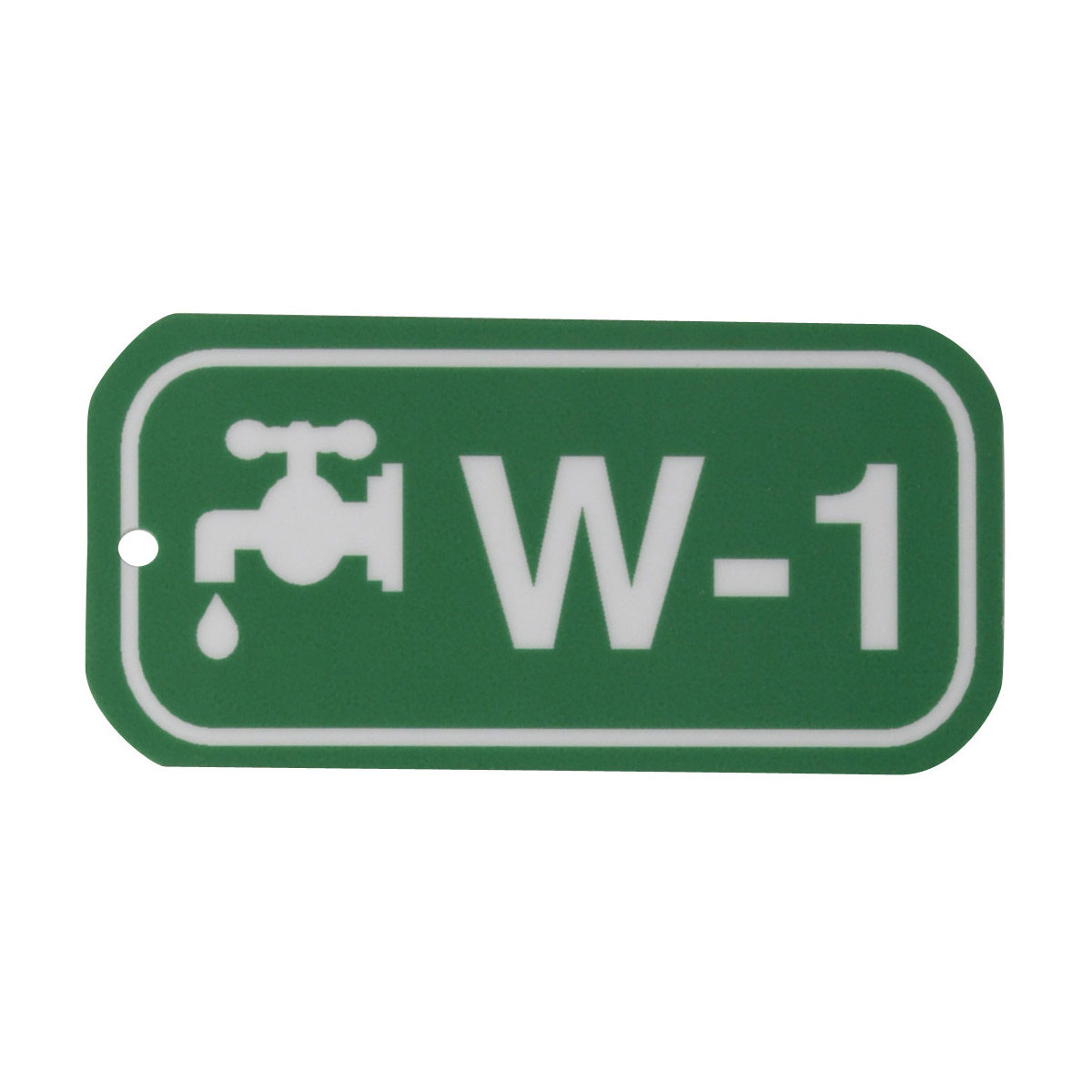 Water Energy Source Tags W 1 Polystyrene 1 5x3 White on Green 5 PK 105644