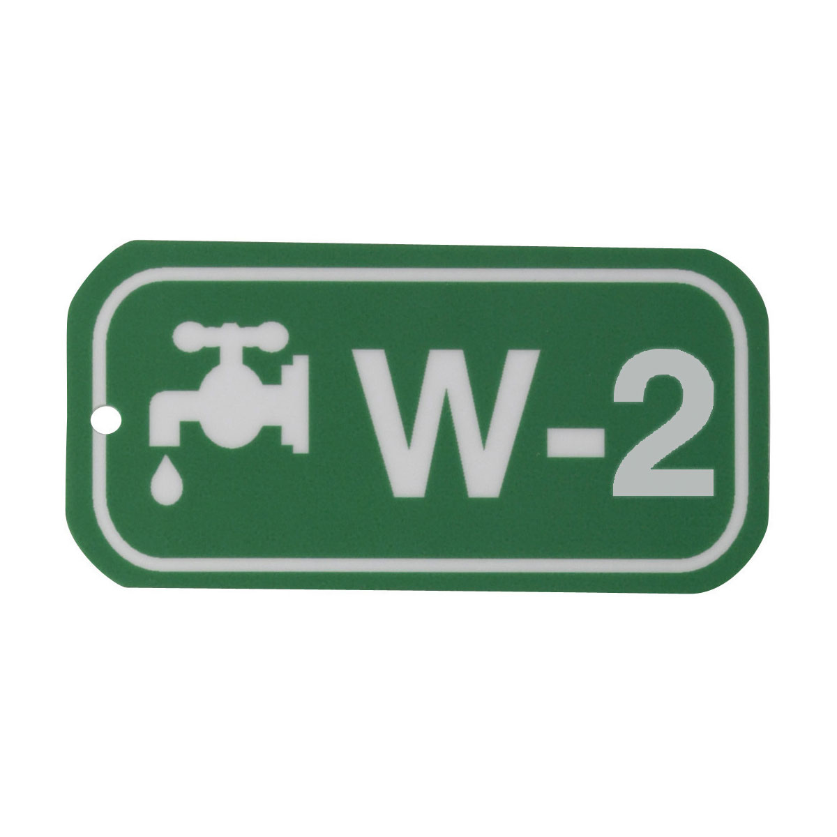 Water Energy Source Tags W 2 Polystyrene 1 5x3 White on Green 5 PK 105645