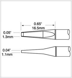 Tweezer Cartridge  Blade  1 27mm  0 05  PTTC 702