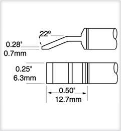 Tweezer Cartridge  Blade  6 35mm  0 25  PTTC 804