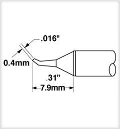 Cartridge  Conical  Bent  0 4mm  0 016  STTC 826