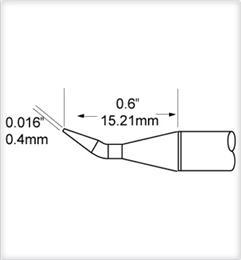 Conical Cartridge  Bent  0 4mm  0 016  SFP CNB04