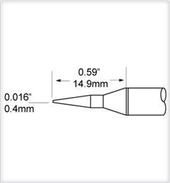 Conical Cartridge  Long  0 4mm  0 016  STP CNL04