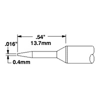 Cartridge  Conical Sharp  0 4mm x 13 7mm STTC 006