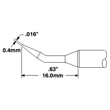Cartridge  Conical  Bent  0 4mm  0 016  STTC 140