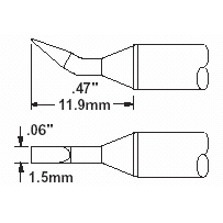 Cartridge  Chisel  Bent  1 78mm STTC 198
