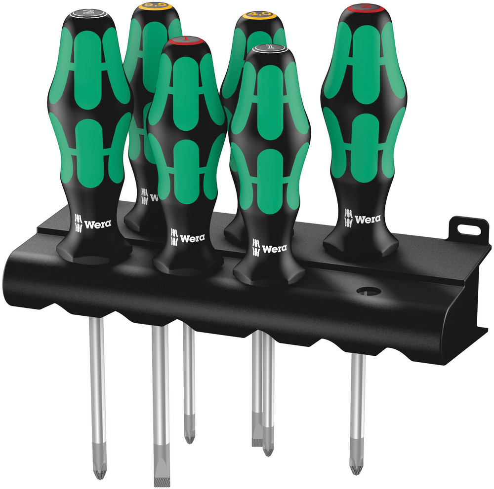 335 350 355 6 Screwdriver Set Kraftform Plus Lasertip And Rack  6 Pieces 05105622001