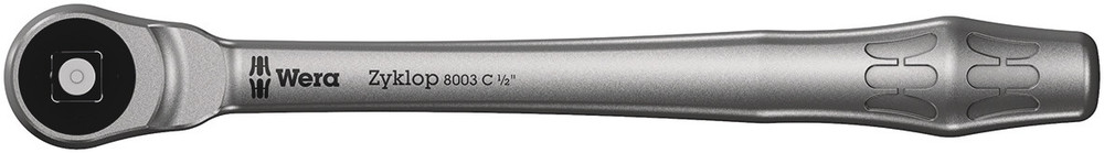 8003 C Zyklop Metal Ratchet With Push Through Square And 1 2  Drive  1 2  X 281 mm 05004063001