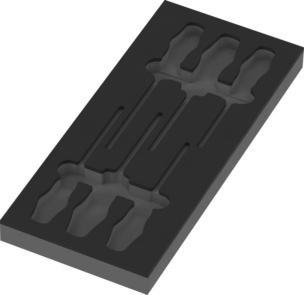 9819 Foam insert Kraftform series 300 screwdriver set 3  without tools  172 x 30 x 392 mm 05137329001