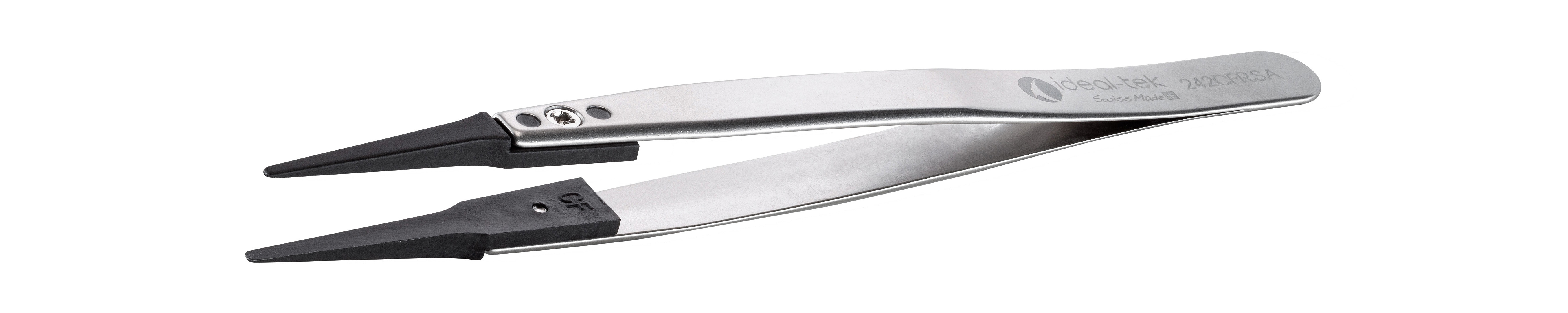 ESD Plastic Tip Tweezers  Style 242  Carbon Fiber Tips A242CF  130mm 5 1  242CFR SA 1 ITU