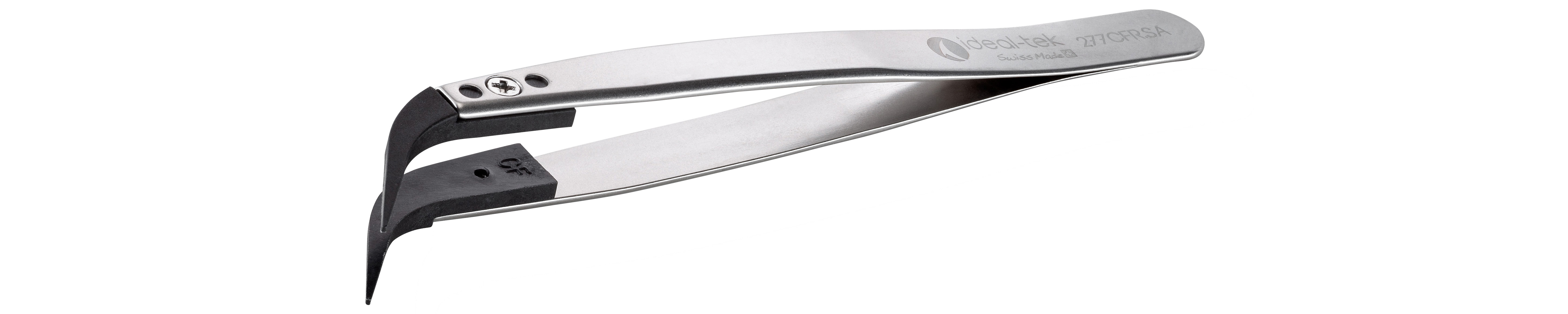 ESD Plastic Tip Tweezers  Style 277  Carbon Fiber Tips A277CF  120mm 4 7  277CFR SA 1 ITU