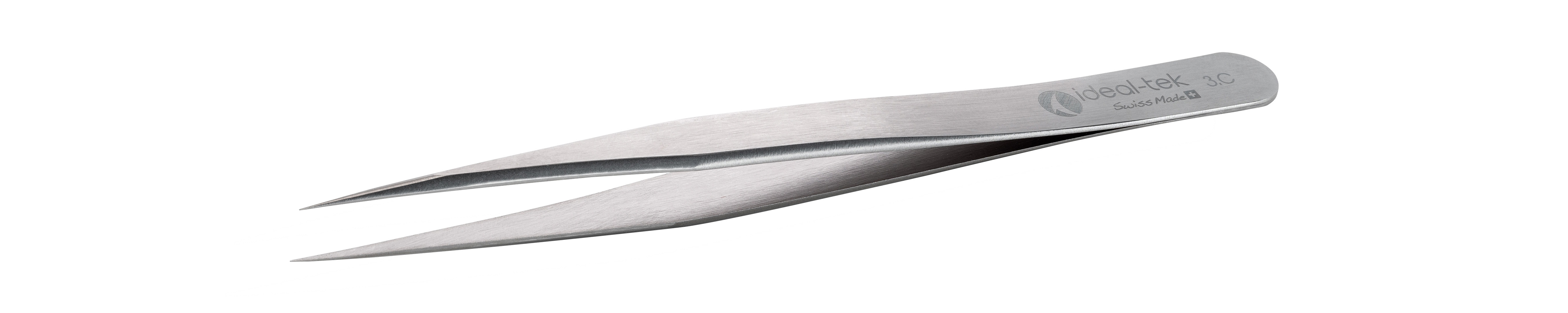 High Precision Tweezers  Style 3  Carbon Steel  120mm 4 7 3 C 0 ITU