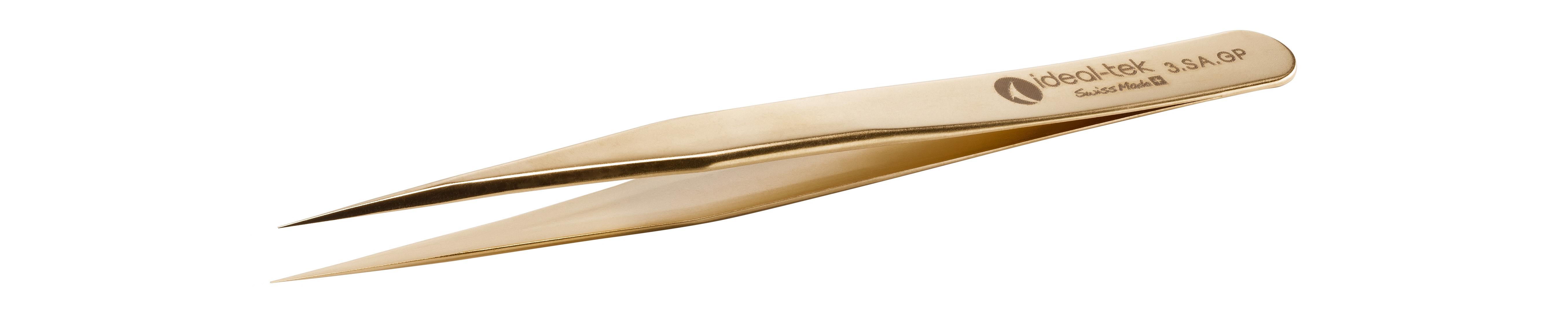 Gold Plated tweezers  Style 3  Anti Acid Anti Mag SS  120mm 4 7 3 SA GP 0 ITU