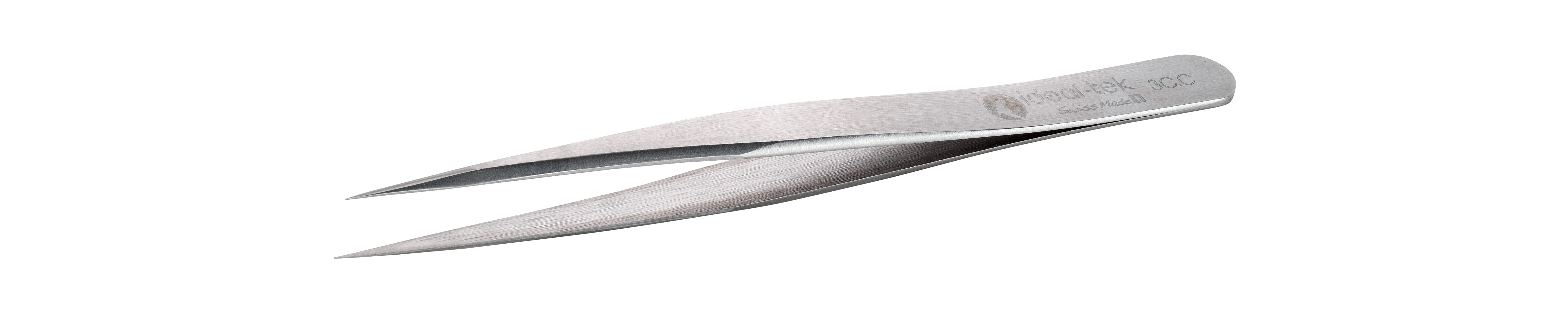High Precision Tweezers  Style 3  Carbon Steel  Fine  110mm 4 3 3C C 0 ITU