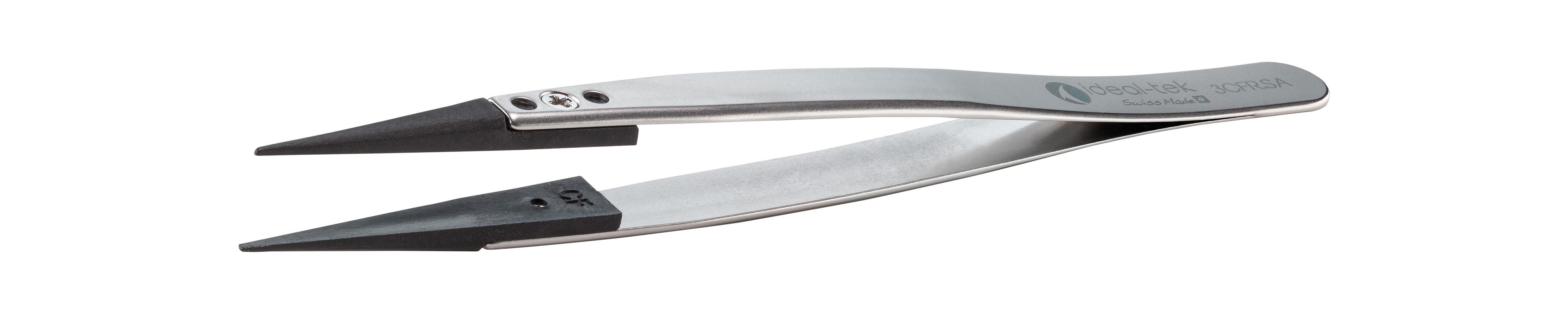 ESD Plastic Tip Tweezers  Style 3  Carbon Fiber Tips A3CF  130mm 5 1 3CFR SA 1 ITU