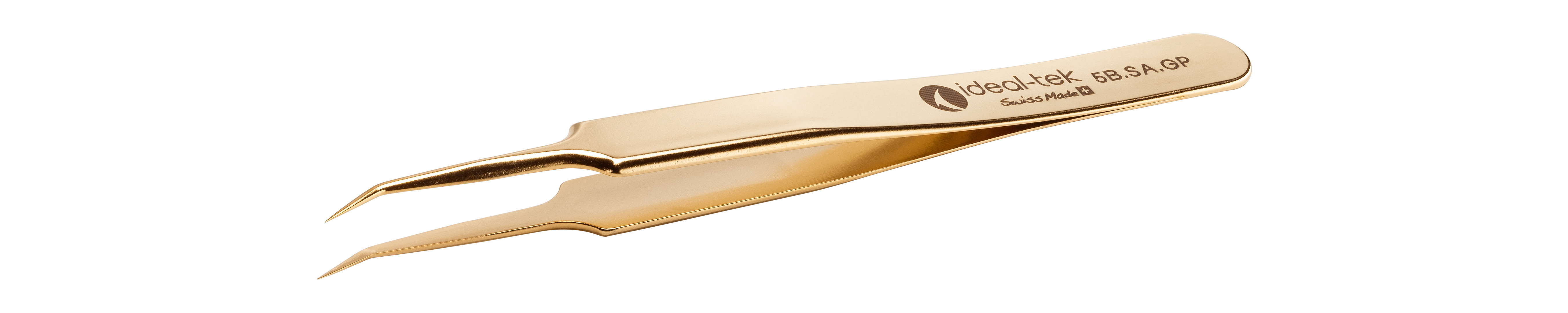 Gold Plated tweezers  Style 5  Anti Acid Anti Mag SS  110mm 4 3 5B SA GP 0 ITU