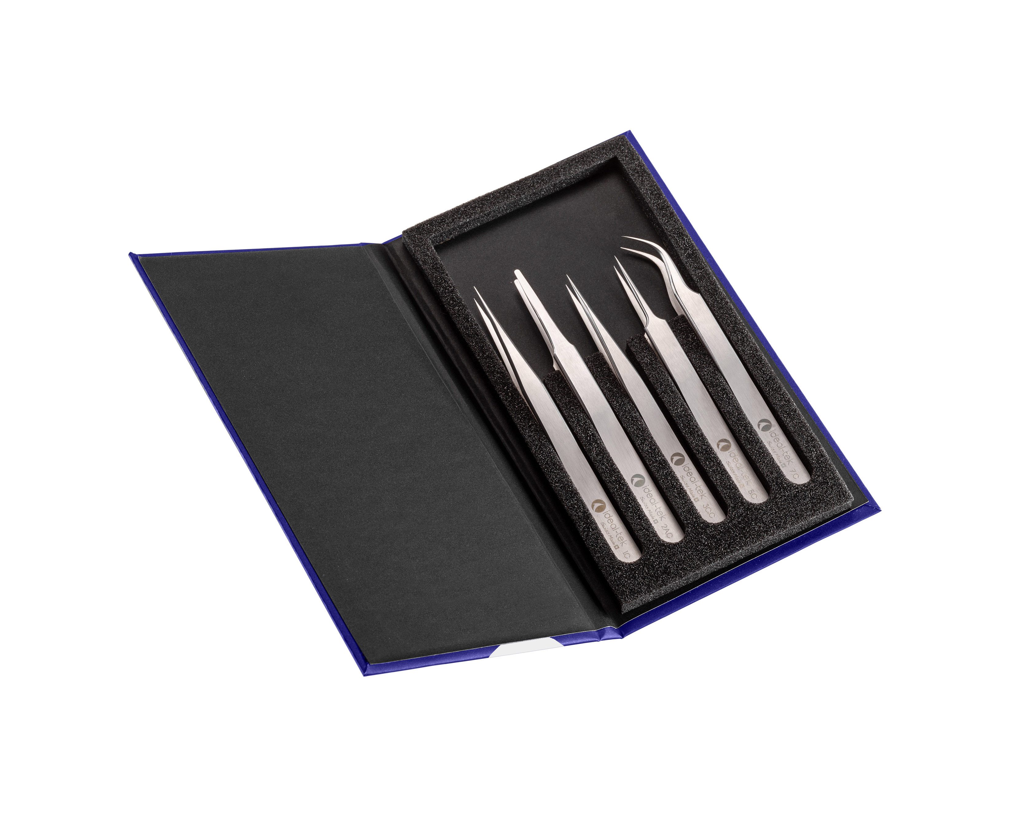 5 pc Tweezer Kit  High Precision  Carbon Steel  1  2A  3C  5  7 K5HP1 C ITU