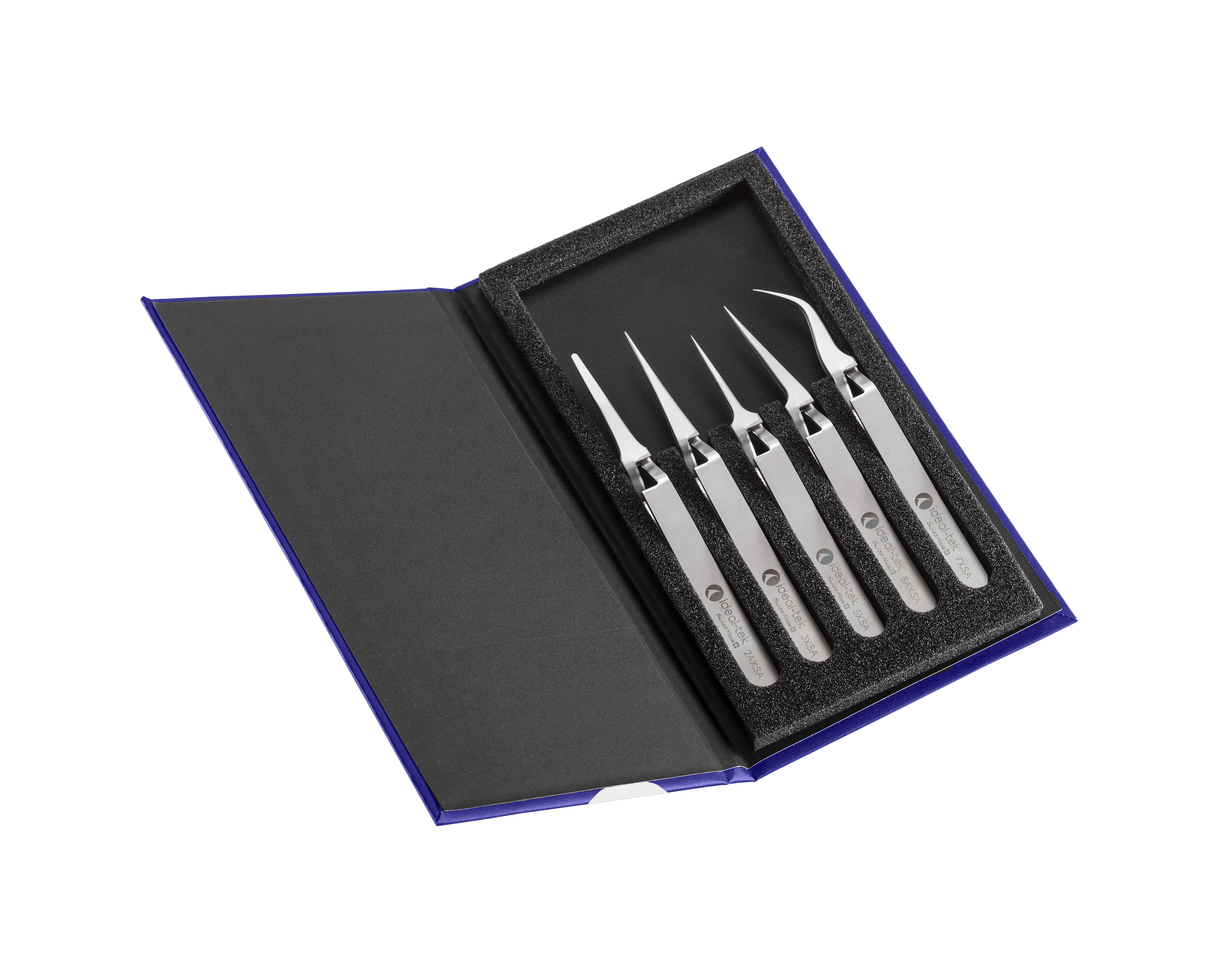 5 pc  Tweezer Kit  Reverse Action  Anti Mag SS  2AX  3X  5X  5AX  7X K5PINX ITU