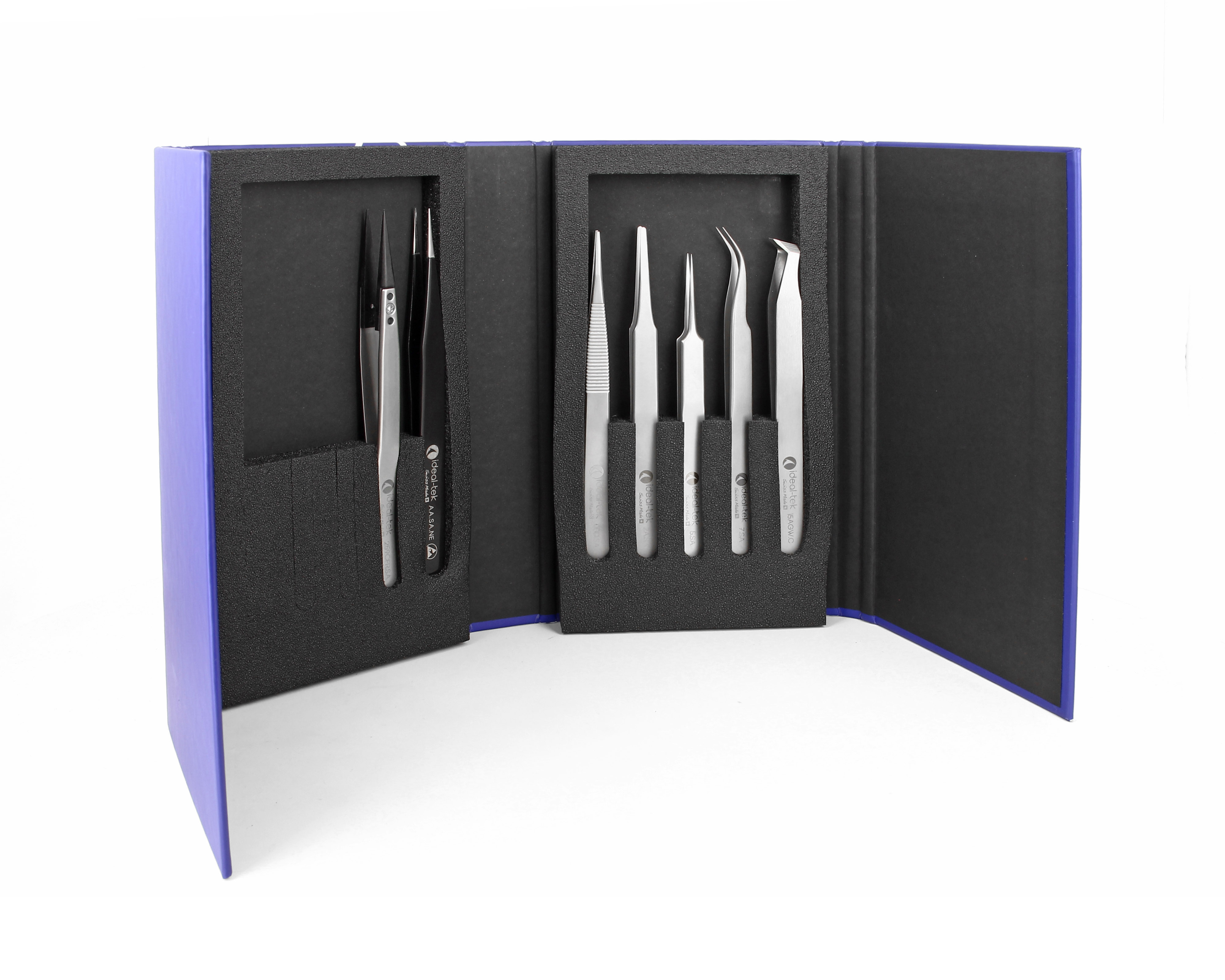 7 pc Tweezer Kit  High Precision  00D  2A  5  7  15AGW  AA SA NE  259CFR K7HP IT