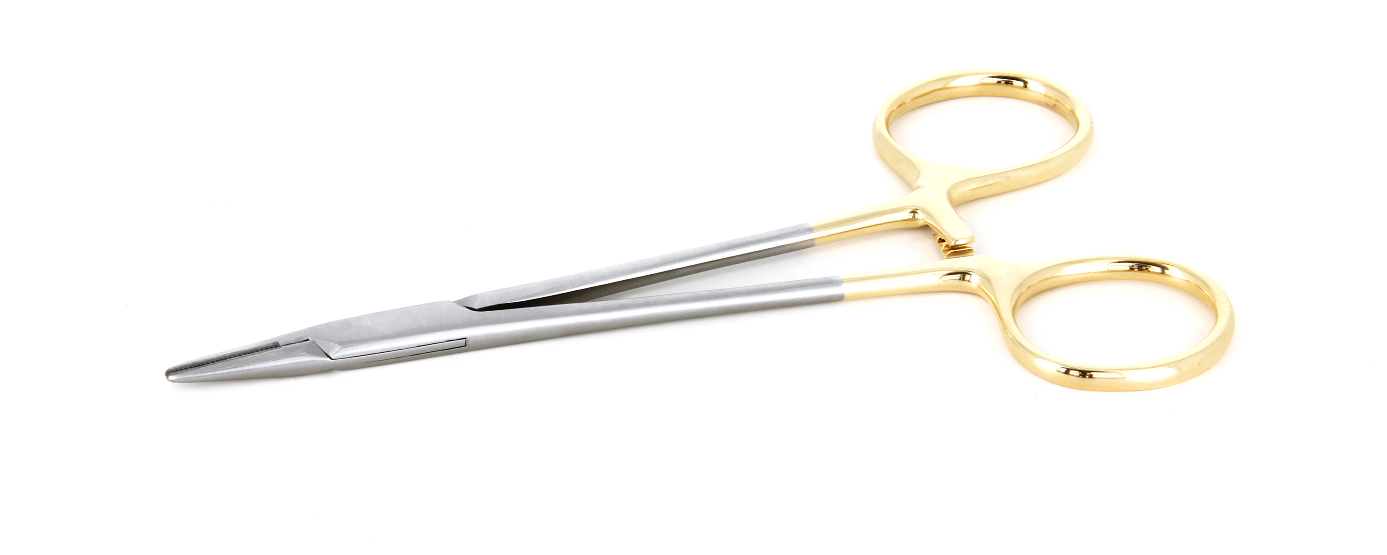 Precision Needle holder  Stainless Steel  Tungsten Carbide  Straight  OAL 130mm 5 1 NH SG47 TC125 B IT