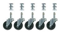 Rubber Wheel Casters  5 Leg  adds 2 5 CAR5 2I