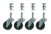Rubber Wheel Casters  4 Leg  adds 2 5 CAR4 2I