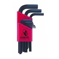 Set 9 Hex L Wrenches 1 5 10mm   Short 12299