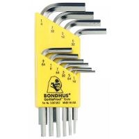 Set 10 Plated Hex L Wrenches 16238