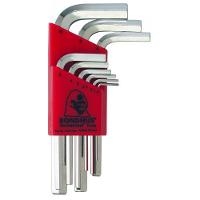 Set 9 Plated Hex L Wrenches 16299
