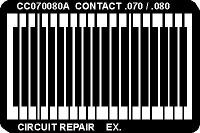 Circuit Frame  Contacts  070  x  080 CC070080AG