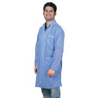 Statshield Lab Coat  Snaps  Blue  S 73601