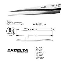 5  Straight Medium Tip Tweezer AA SE