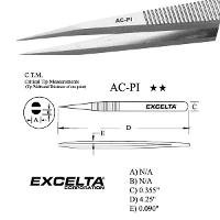 4 25  Straight Strong Tip Tweezer AC PI