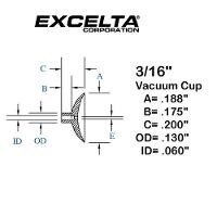 Buna n 3 16  ESD Vacuum Cup CB 316