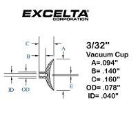Buna n 3 32  ESD Vacuum Cup CB 332